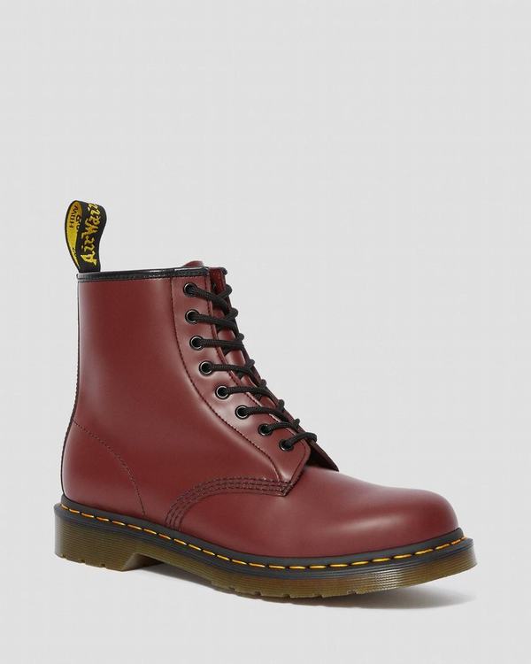 Dr Martens Dámské Kotníkové Boty 1460 Smooth Červené, CZ-908426